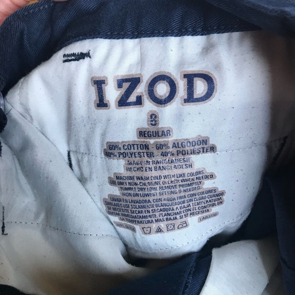 Izod navy blue uniform Shorts flat front pleated lot 3 youth boys size 8 medium - Picture 4 of 6